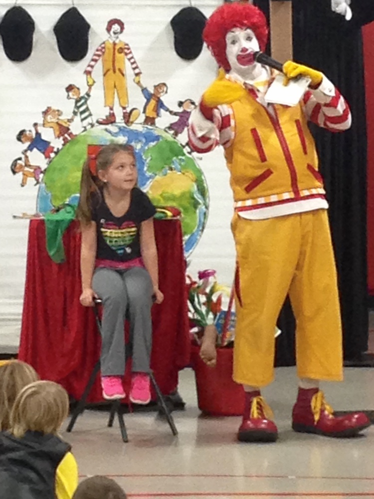 Ronald McDonald Pays a Visit to Strum Primary School
