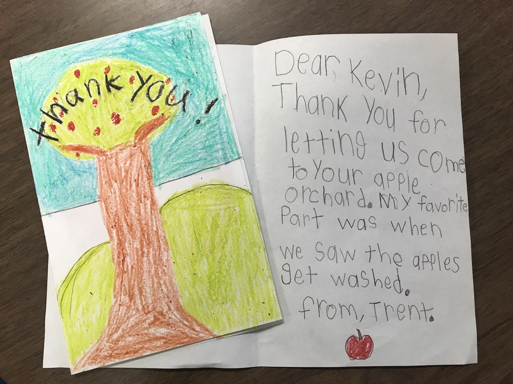 Apple to Thank You in 2nd Grade