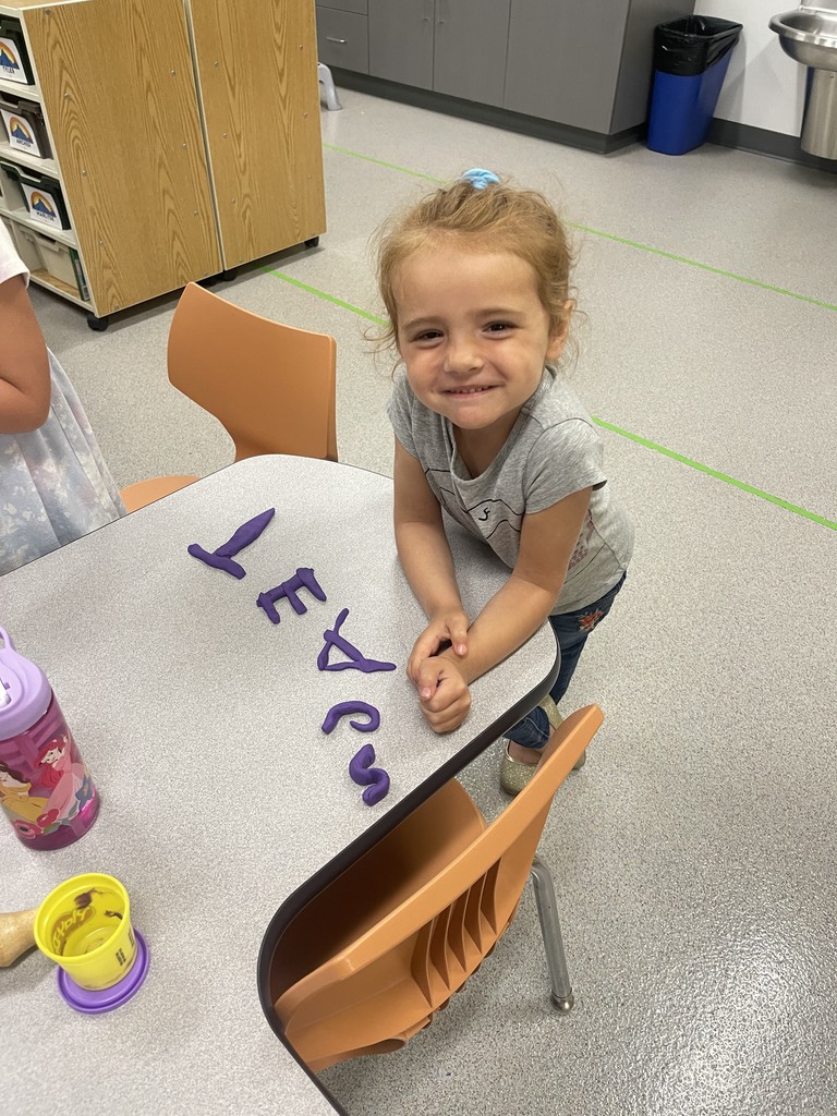 #OneElevaStrum students squishing and shaping their way through kindergarten with Play-doh!