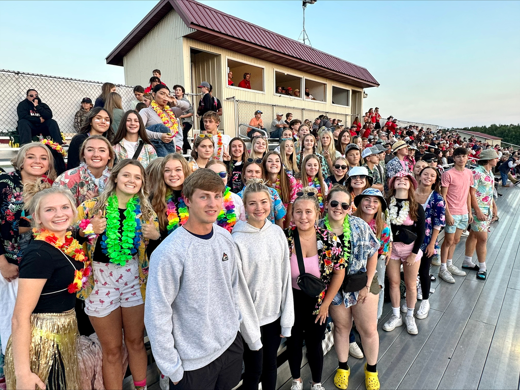 Last Friday's home football game against Independence-Gilmanton was like a tropical paradise! 